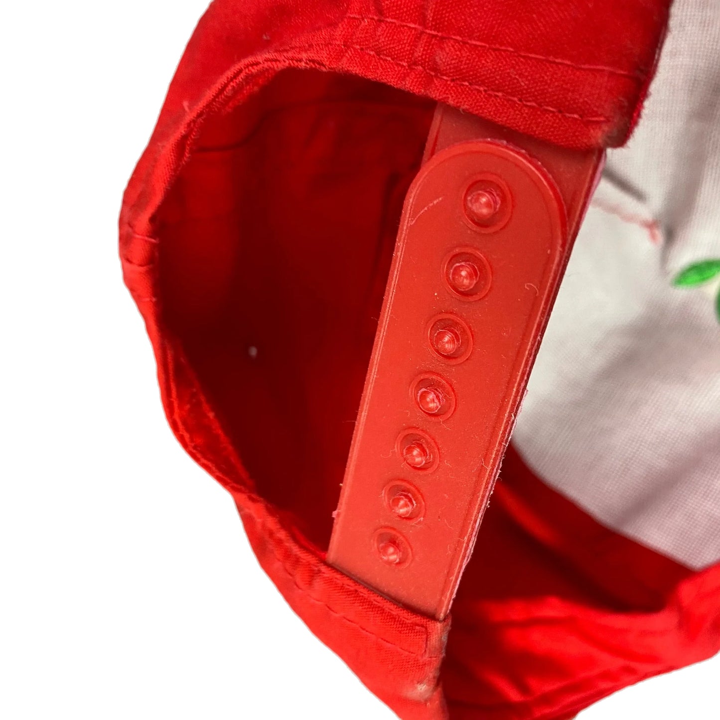 Vintage 80's Apple Logo Red Strapback Cap