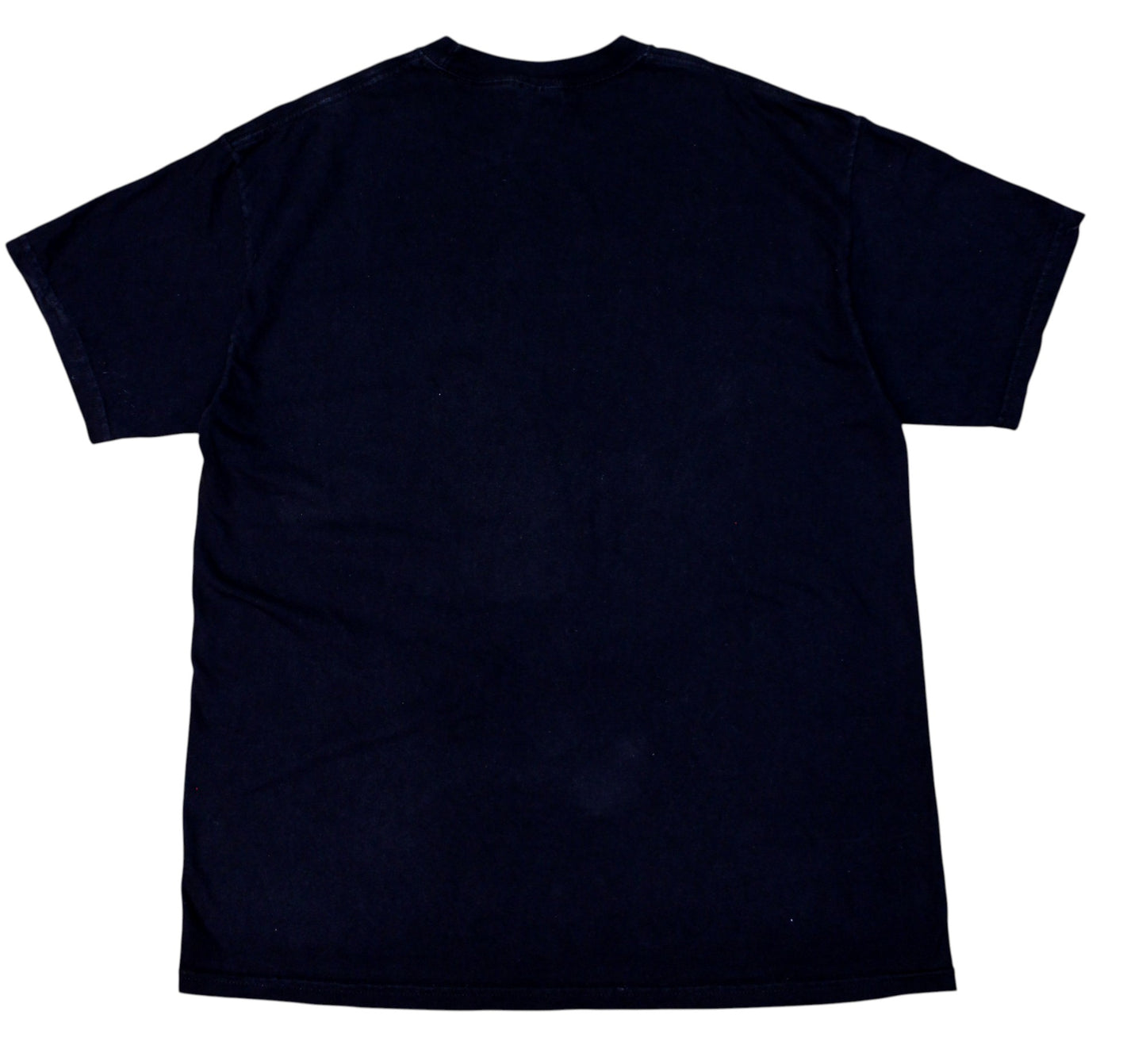 Black t-shirt on a white background