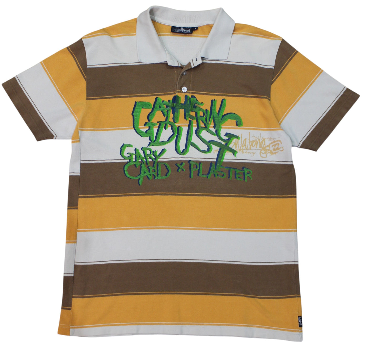 Vintage Billabong Striped Polo Shirt Brown