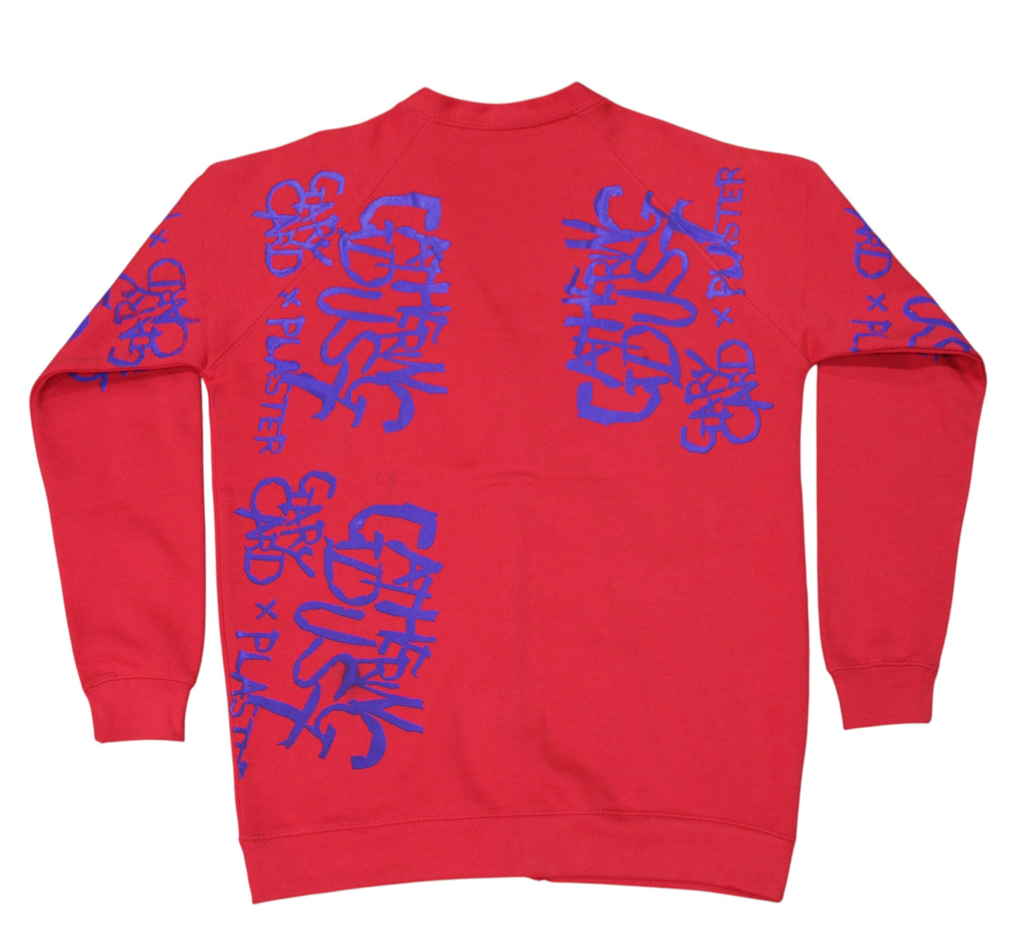 Purple Logo Screenprint Cardigan Red