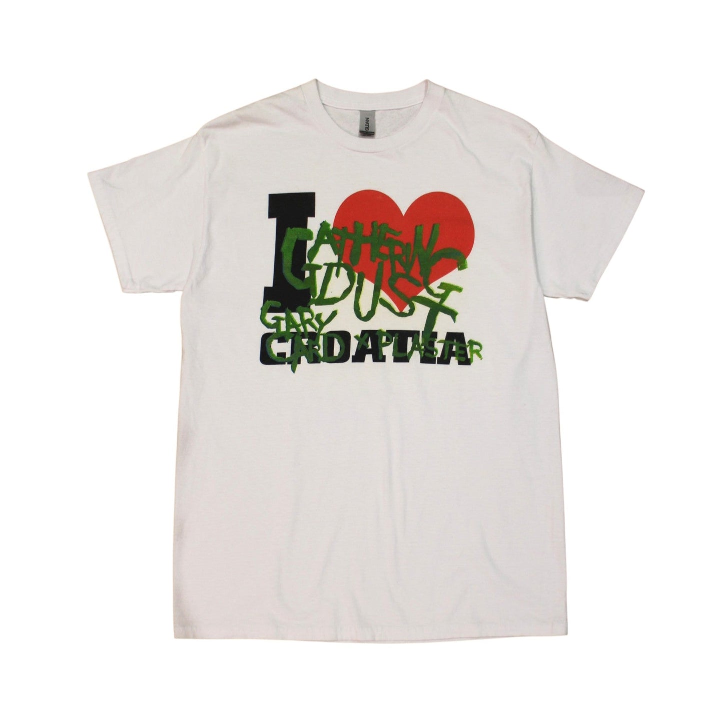 White t-shirt with 'I love Croatia' graphic on a white background