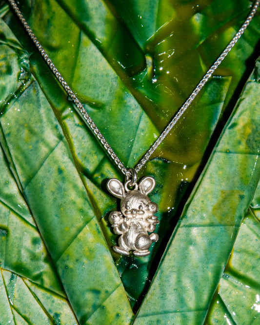 Gary Card silver bunny necklace