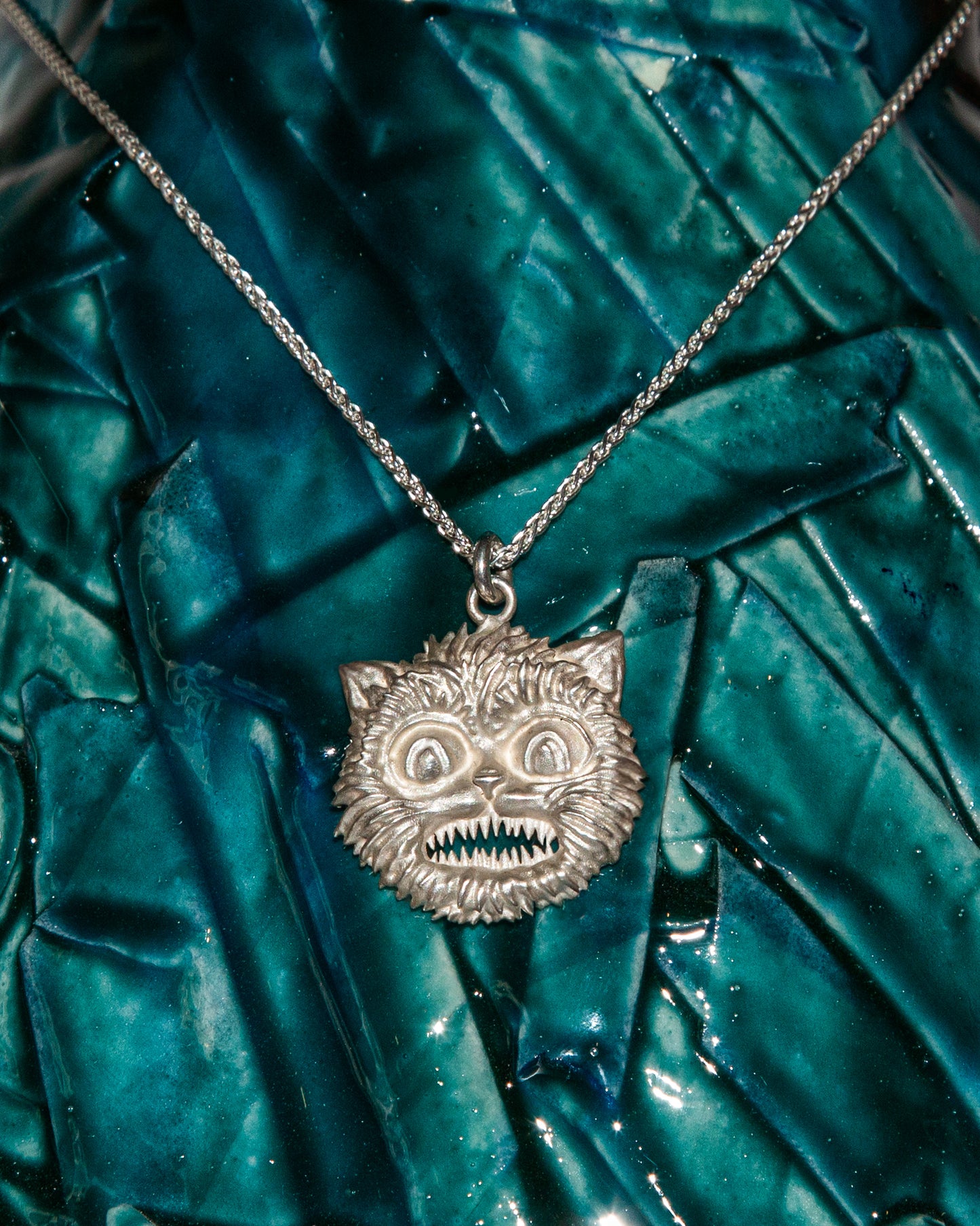 Gary Card silver cat necklace