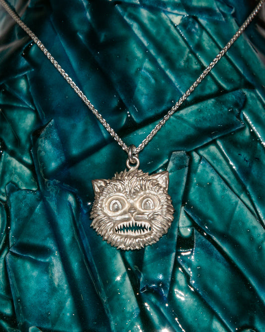 Gary Card silver cat necklace