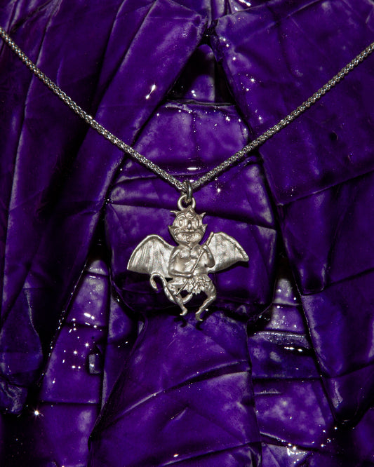 Gary Card silver devil necklace