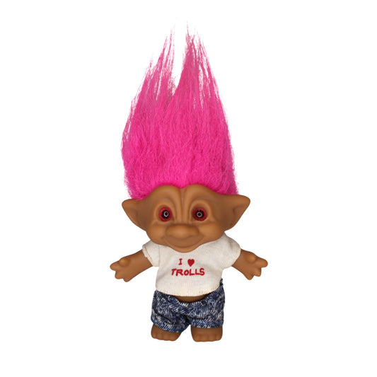 Vintage 80's "I Love Trolls" Troll Doll