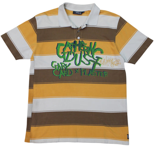 Vintage Billabong Striped Polo Shirt Brown
