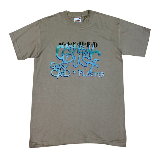 Vintage 2000's "Mashed" Green Logo Overprint T-shirt Beige