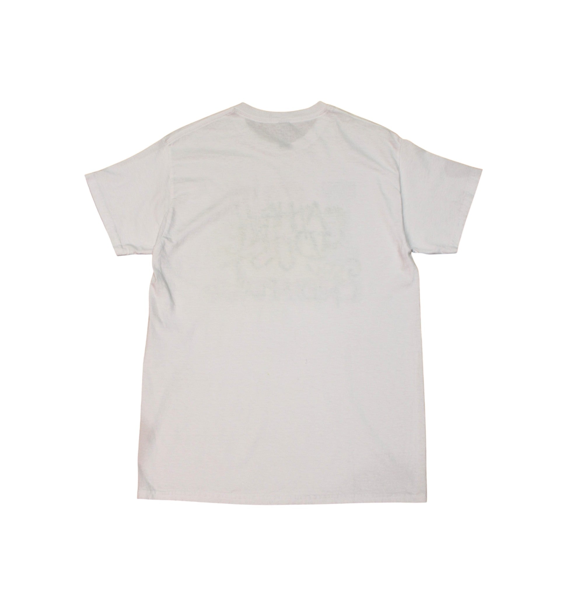 White t-shirt on a white background