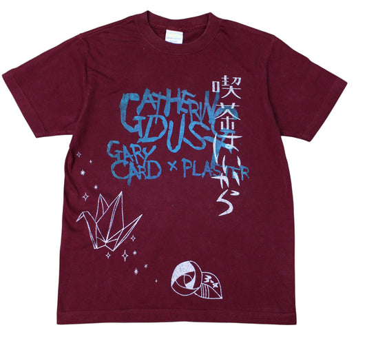 Vintage 2000's Japanese Menu Overprint T-shirt Red